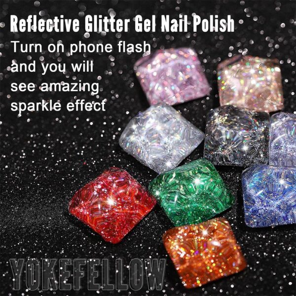 10ML Reflective Glitter Gel Nail Polish - Image 4