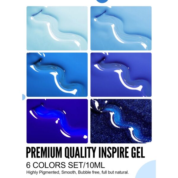 Royal Blue Sparkle Gel Nail Polish - Image 6