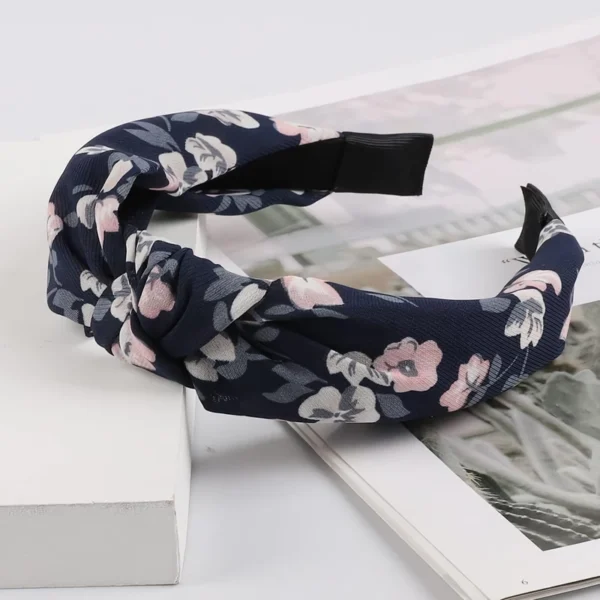 Elegant Wide-Side Fabric Hair Hoop Headband - Image 3