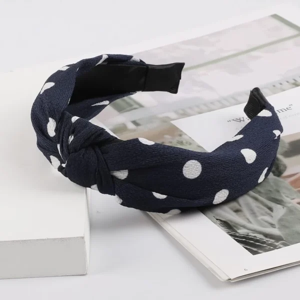 Elegant Wide-Side Fabric Hair Hoop Headband - Image 5