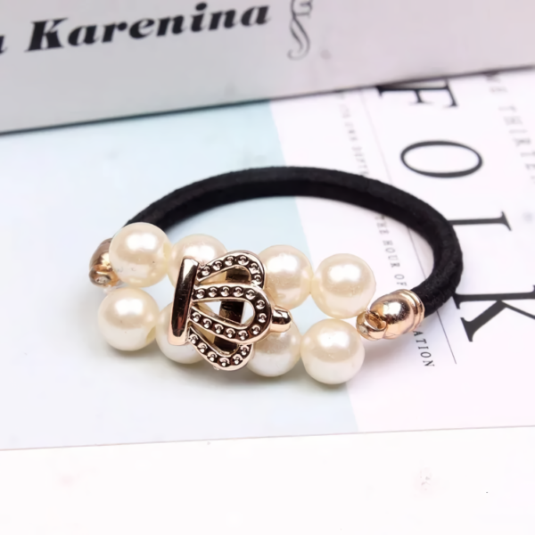 Chic Pearl Floral Elastic Hair Bands - Image 3