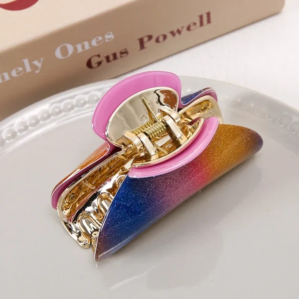 Fashion Large Acrylic Gradient Hair Claw - Image 4