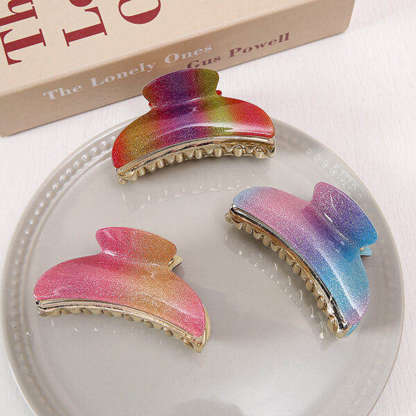 Fashion Large Acrylic Gradient Hair Claw - Image 3