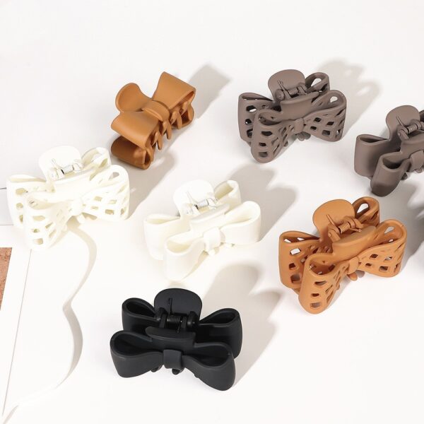 Striped Bow Tie Hairpin Barrettes - Image 2