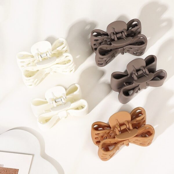 Striped Bow Tie Hairpin Barrettes - Image 4