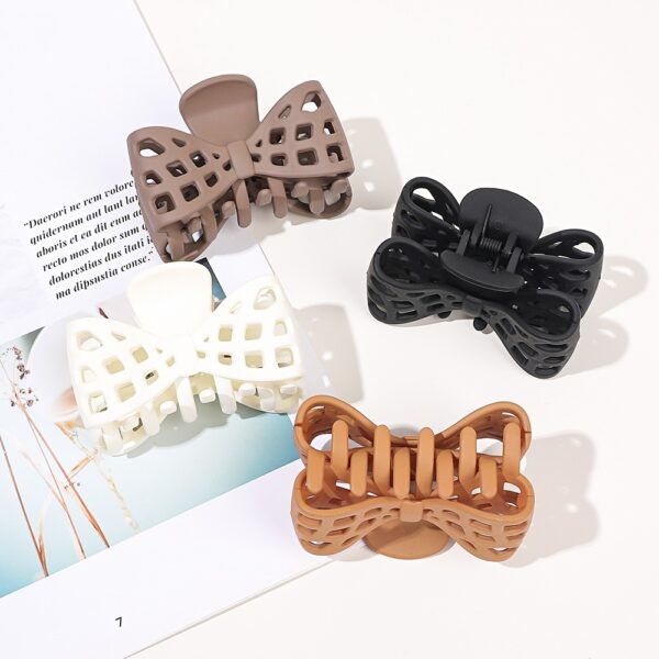 Striped Bow Tie Hairpin Barrettes - Image 3