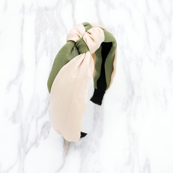 Elegant Cross Bow Patchwork Elastic Headband - Image 5