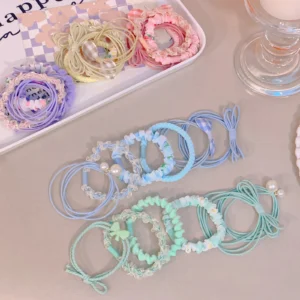 6Pcs Nylon Elastic Hair Bands for Women