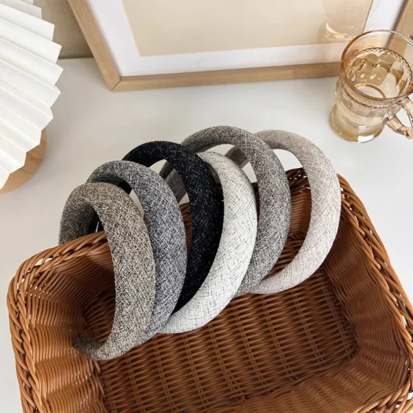 Elegant Retro Plaid Wide Hairband - Image 6