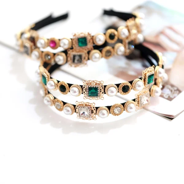 Rhinestone and Pearl Headband - Image 4
