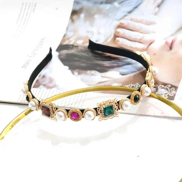Rhinestone and Pearl Headband - Image 5