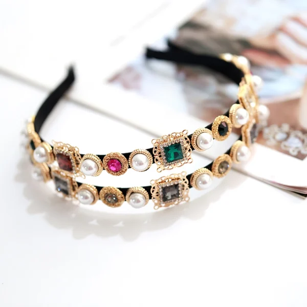 Rhinestone and Pearl Headband - Image 3