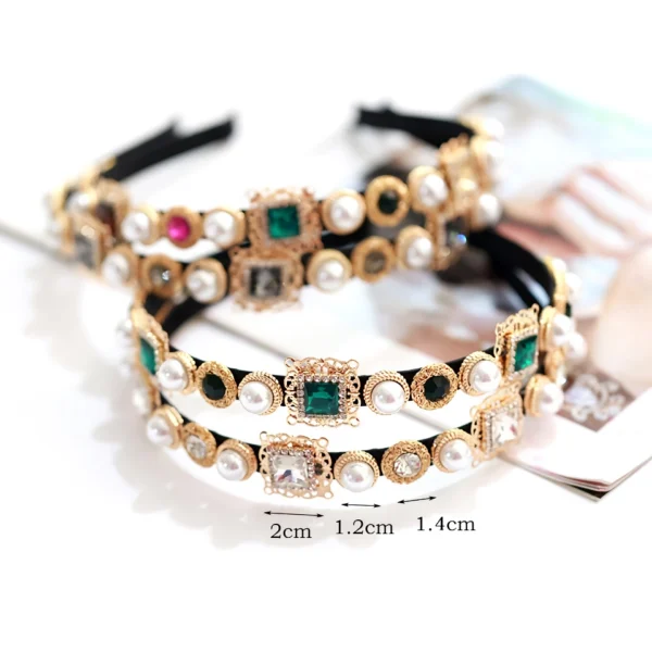 Rhinestone and Pearl Headband - Image 6