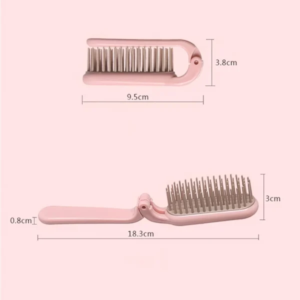 Compact Foldable Detangling Hair Brush & Scalp Massager - Image 8