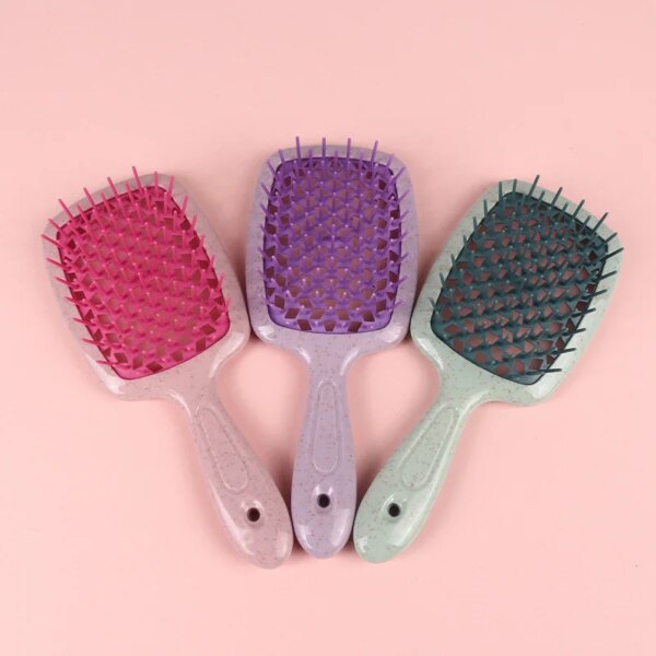 Square Grid Hollow-out Massage Comb - Image 2