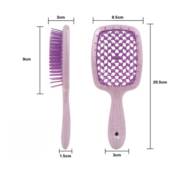 Square Grid Hollow-out Massage Comb - Image 6