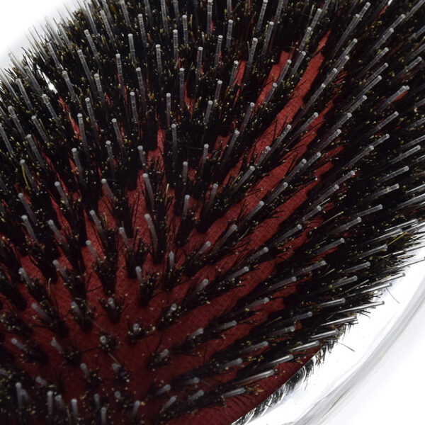 Luxury Silver Boar Bristle Paddle Hair Brush - Image 5