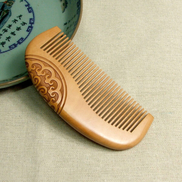 Peach Wood Hair Brush - Image 3