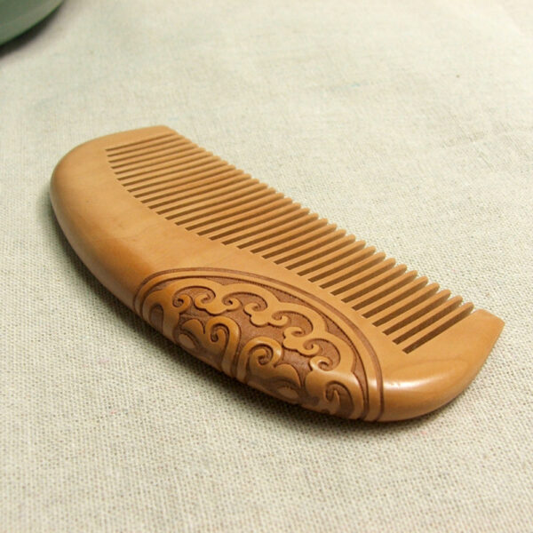 Peach Wood Hair Brush - Image 4