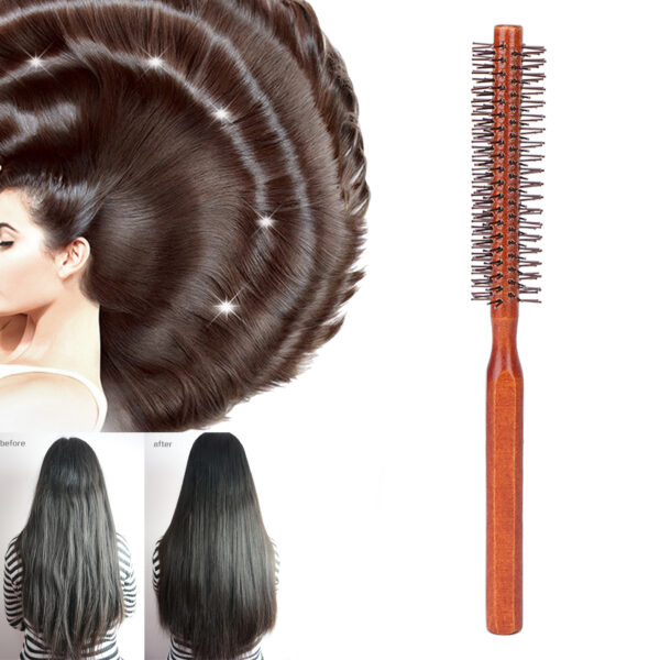 Round Wood Hair Brush - Image 3
