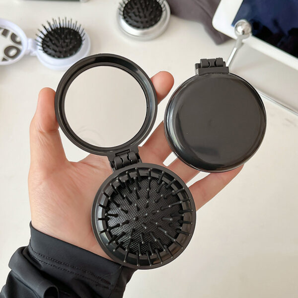 Mini Folding Hairbrush with Massage Comb and Mirror - Image 7
