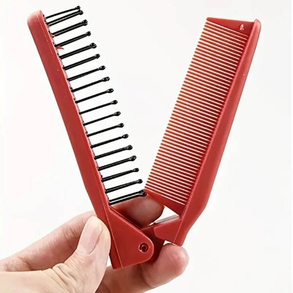 Mini Red Folding Pocket Comb - Image 6