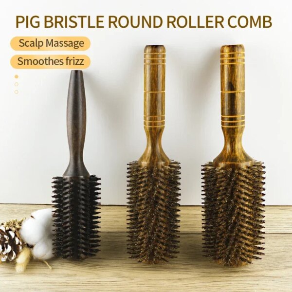 Professional Boar Bristle Round Hair Brush - Image 3