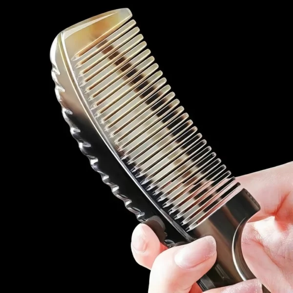 Natural Ox Horn Fine Tooth Comb - Image 5