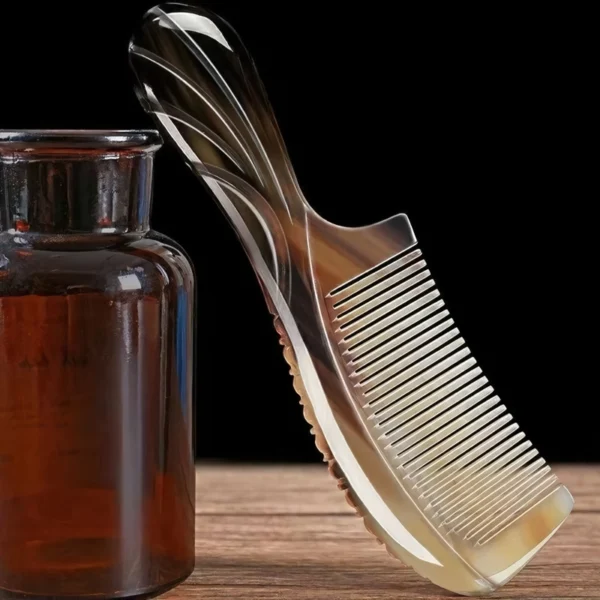 Natural Ox Horn Fine Tooth Comb - Image 3