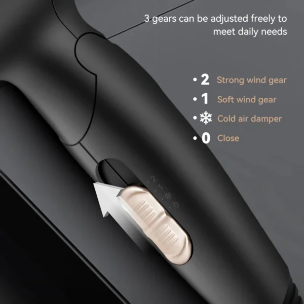 Portable Professional 1800W Foldable Hair Dryer with Low Noise - Image 4