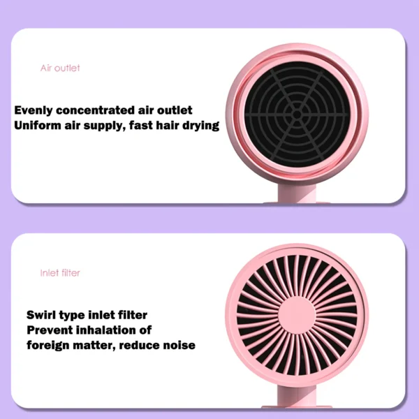 Portable Folding Hairdryer with Carrying Bag 220V-240V 750W - Image 4