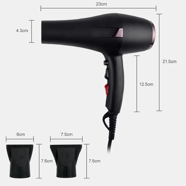 2400W Professional Hair Dryer with Hot and Cold Air - Image 5