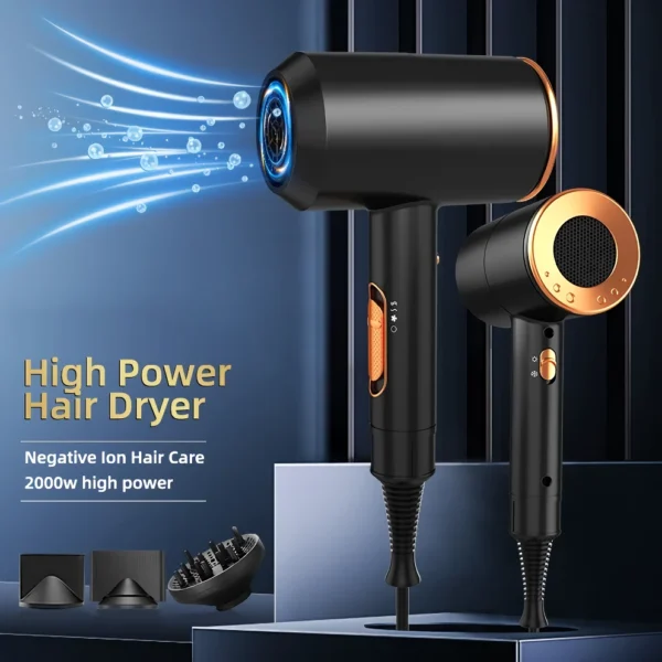 High-Speed Negative Ion Hair Dryer with Diffuser - Image 2