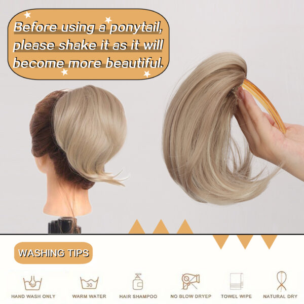 Synthetic Hair Bun Hairpiece - Image 4