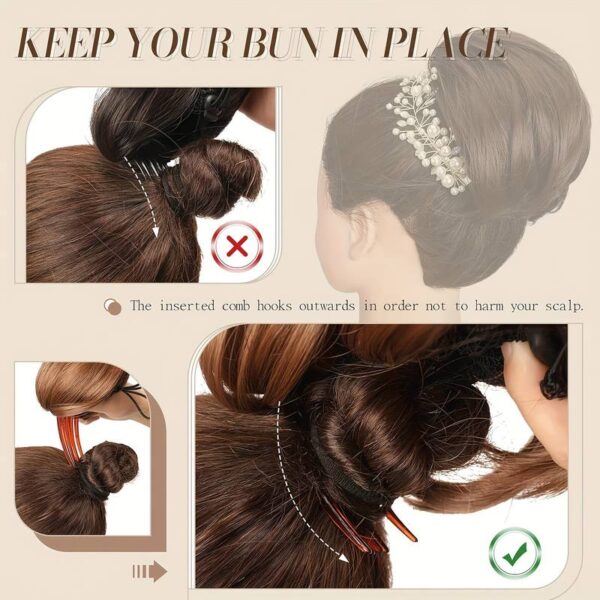 Synthetic Hair Bun Hairpiece - Image 5