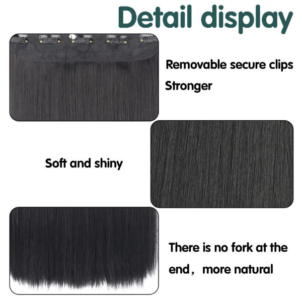 Synthetic Long Straight Hair Clips-in Extensions - Image 4