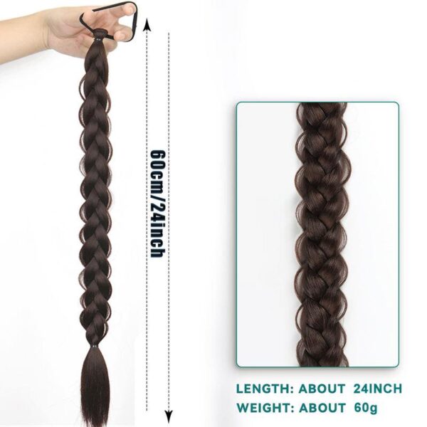 24-Inch Synthetic Braided Ponytail Hair Extension - Image 4