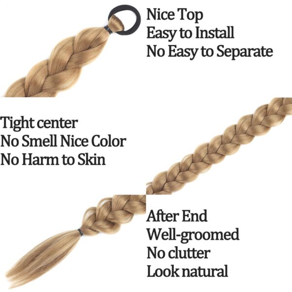 24-Inch Synthetic Braided Ponytail Hair Extension - Image 5