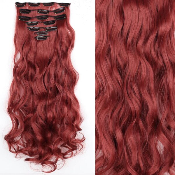 Long Wavy Ombre Clip-In Hair Extensions - Image 5