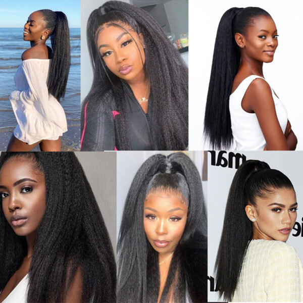 Long Straight Ponytail Hair Extension - Image 5