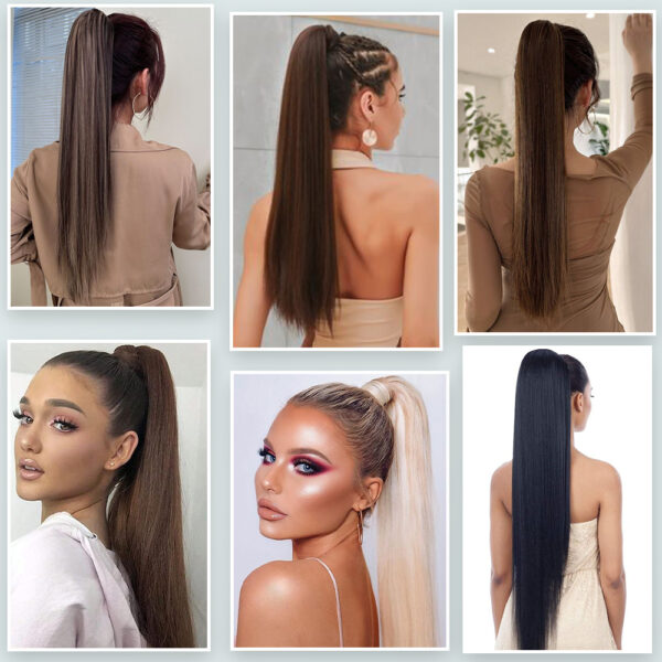 Synthetic Wrap Around Ponytail Extensions - Image 6