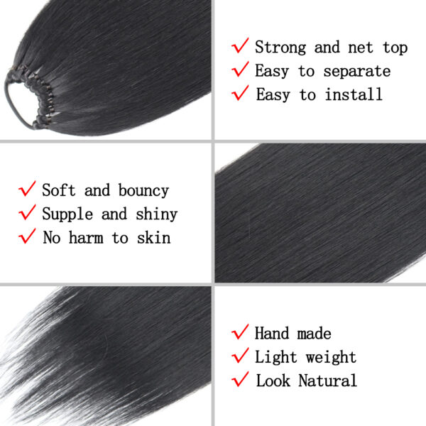 Long Straight Ponytail Hair Extensions - Image 3