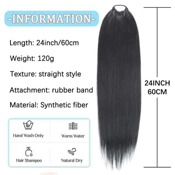 Long Straight Ponytail Hair Extensions - Image 5