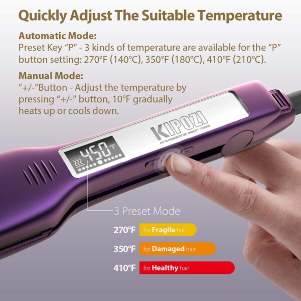 Professional Titanium Hair Straightener with Digital Display - Image 4