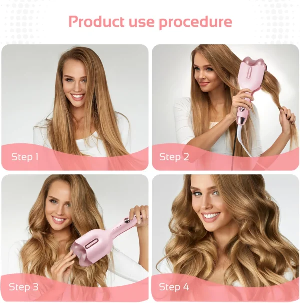 Portable Ceramic Tourmaline Cat Head Curling Iron - Image 3