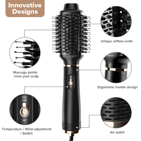 3-In-1 Hair Dryer, Hot Air Brush Styler & Volumizer - Image 5
