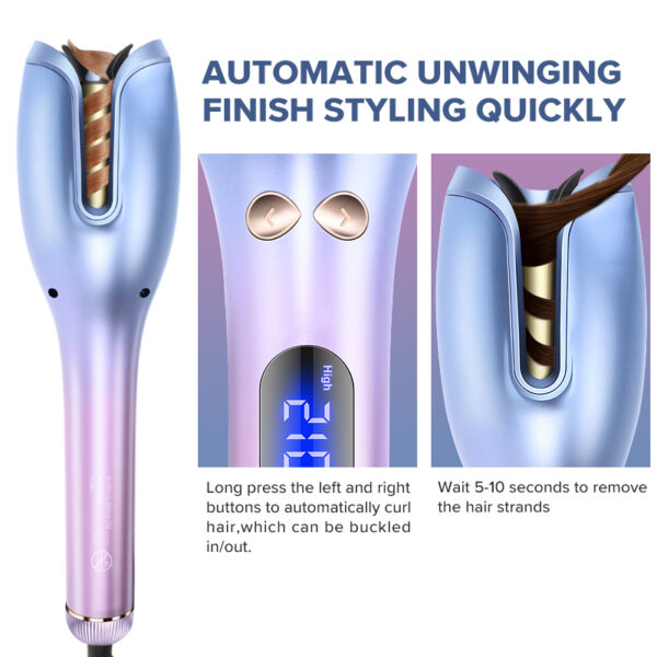 Multi-Automatic LCD Ceramic Rotating Hair Curler - Image 5