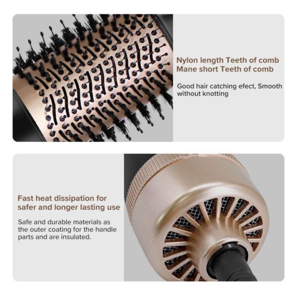 2-In-1 Hot-Air Brush & Negative Ionic Hair Dryer - Image 5