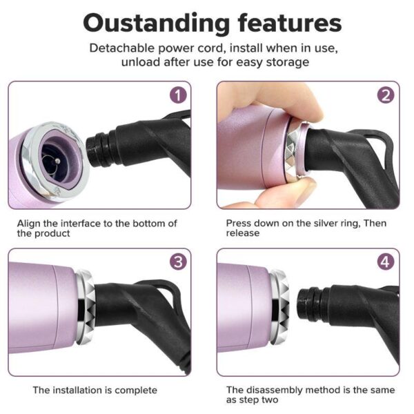 2-in-1 Wireless Hair Straightener & Curler Comb - Image 4