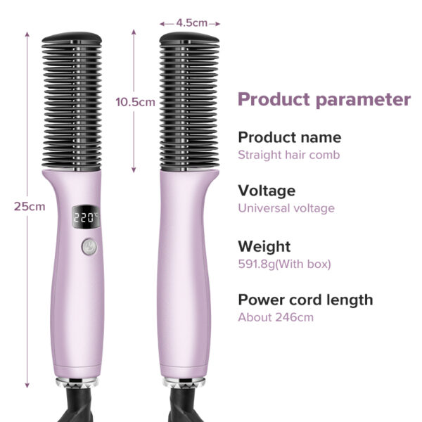 2-in-1 Wireless Hair Straightener & Curler Comb - Image 6